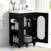 20" Bathroom Vanity with Sink,Freestanding Cabinet with Toilet Paper Holder, Two-Tier Shelf,Adjustable Shelf,Ceramic Basin - 2 of 4