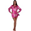 Del Rossa Women's Satin Solid Color Nightshirt, Boyfriend Style Sleepshirt - 3 of 3