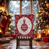 Unique Bargains Dining Chair Slipcovers Linen Red 22.83" x 19.29" 1Pcs - 2 of 4