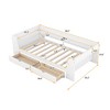 NicBex Twin Sized Daybed with Trundle Morden 90.2" Daybed with Storage, 2 Drawers, Shelves and USB Charging for Living Room - 2 of 4