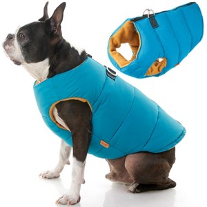Gooby Padded Vest Dog Jacket Solid Turquoise, X - 1 of 1
