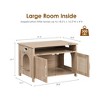 FURNIinspire Pet Crates and Houses, Modern Hidden Cat Box Cabinet with Storable Top, Entrances and Portable Handles, for Home, Brown, - 4 of 4