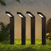 C Cattleya Low-voltage Black Aluminum LED Landscape Path Lights with Frosted Glass Shade(4-Pack) - image 2 of 4