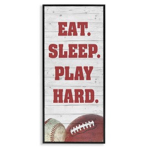Stupell Industries Eat Sleep Play Hard Sports, 13" x 30" - 1 of 4