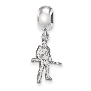 Black Bow Jewelry Sterling Silver West Virginia Mountaineers NCAA Bead Charm - 1 of 4