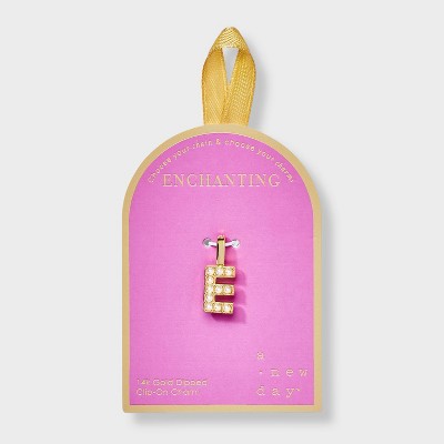 14K Gold Dipped Pearl Letter Charm - A New Day™ Gold
