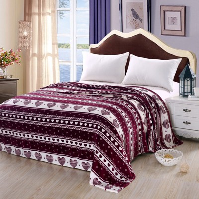 Heartfelt Valentine Micro Plush Blanket Burgundy - Queen 86 x 86