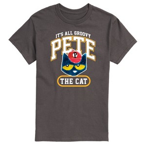 Men's - Pete the Cat - It's All Groovy Collegiate Short Sleeve Graphic T-Shirt - 1 of 4