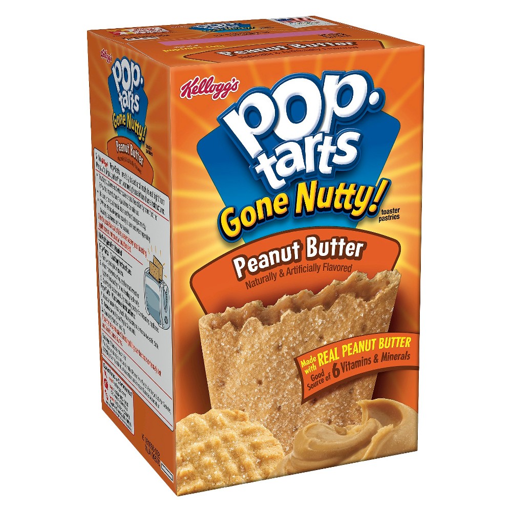 UPC 038000766152 product image for Kellogg's Pop-Tarts Gone Nutty Peanut Butter Pastries 8 ct | upcitemdb.com