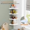 Attop White Corner Floating Shelves for Wall Set of 4, Rounded Corner Shelves Wall Mounted for Kids Bedroom Books - 3 of 4