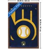 Trends International MLB Milwaukee Brewers - Logo 25 Framed Wall Poster Prints - 3 of 4