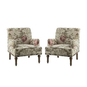 Set of 2 Reggio Armchair with Floral Patterns| ART OF LIVING DESIGNS-FLORAL - 1 of 4