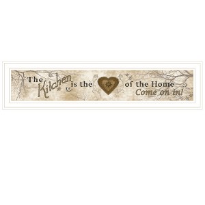 Love of Nature Kitchen / Heart of Then Home by Artisan Trendy Decor 4U, Ready to Hang Framed Print, White Frame - 1 of 1