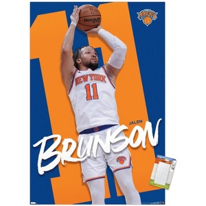 Trends International NBA New York Knicks - Jalen Brunson 24 Unframed Wall Poster Print White Mounts Bundle 14.725" x 22.375" - 1 of 4