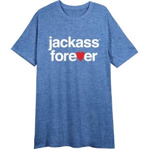 Jackass Forever Heart Logo Women's Blue Heather Nightshirt - 1 of 3