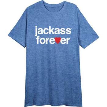 Jackass Forever Heart Logo Women's Blue Heather Nightshirt