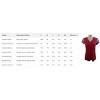 Coolmee Women Short Sleeve Lace V Neck Shirts Ribbed Knit Fitted Basic Tee Tops Business Dressy Casual Summer Blouses T-Shirt - 2 of 2
