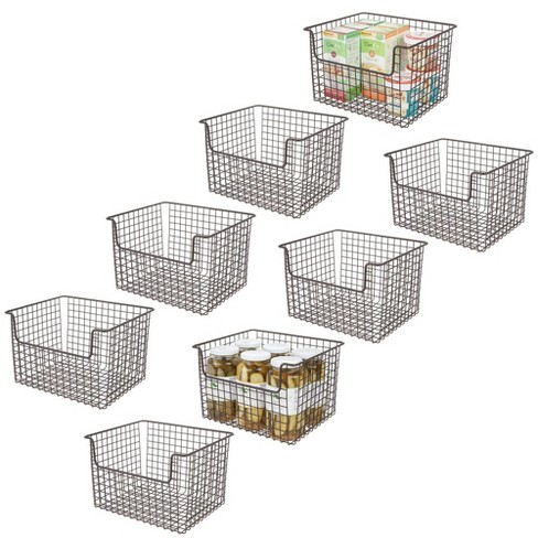 iDesign 12 x 10 x 7.75 Silver Classico Stackable Basket