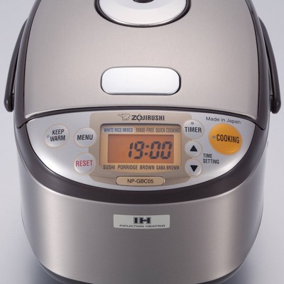 Stainless Steel Induction Heating Rice Cooker with LCD Display, 3 Cups