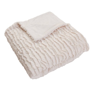 Photo 1 of 2pk Rachel Ruffle Square Throw Pillows and Throw Blanket White - Decor Therapy