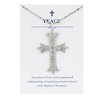 Anna-Kaci Silver Tone Crystal Rhinestone Cross Patonce Fashion Necklace with Message Card Envelope Jewelry Gift - 2 of 4