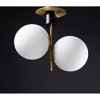 Maxim Lighting Vesper 2 - Light Semi-Flush Mount in  Satin Brass/Black - 2 of 4