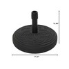 Clihome Outdoor Patio Heavy-Duty Round Umbrella Base,Can be Filled with Water or Sand,Compatible with Umbrella Poles Of 1.5/1.9 in - 4 of 4