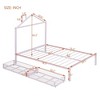 CAVINAS  Platform Bed,Metal Bed Frame with House-Shaped Headboard Design for Bedroom,No Box Spring Needed - 3 of 4