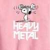 Boys' - Peanuts - Heavy Metal Snoopy Graphic Long Sleeve Fleece Sweatshirt - 2 of 4