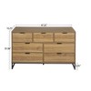 Modern 7 Drawer Dresser Cabinet - Easy Installation Wooden Storage Cabinet for Home Office and Living Room - Walnut Finish - 3 of 4