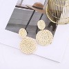 Ladies Handmade Rattan Earring - Tassel A Type Straw Wicker Earrings Bohemian Geometry Earring Circle Pie Shape Earrings - 3 of 4