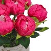 10" Artificial Peony Arrangement in Basket - National Tree Company - image 3 of 4