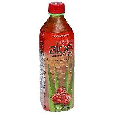 IBERIA aloe Strawberry Aloe Vera Drink - 16.9 fl oz Bottle