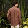 Campus Sutra Men Men's Mocha Brown Breezy Wrinked Shirt - 4 of 4