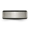 Black Bow Jewelry 8mm Titanium Brushed & Black Plated Beveled Edge Comfort Fit Band - 3 of 4