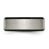 Black Bow Jewelry 8mm Titanium Brushed & Black Plated Beveled Edge Comfort Fit Band - image 3 of 4