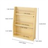 YONWAY 3 Tier Kids Book Shelf,Kids Book Rack, Helps Keep Bedrooms, Playrooms, and Classrooms Organized, Natural - 3 of 4