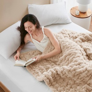 KTMBDW Faux Fur Blanket: 50" x 60" Luxury Soft Fluffy Thick Fur Throw Blanket for Couch Bed Sofa - Cozy Plush Bubble Blankets for Winter - 1 of 4