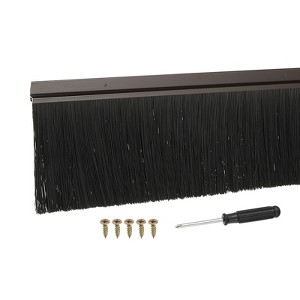Unique Bargains Aluminum Alloy H-Shape Holder PP Bristle Rust-resistant Door Sweep 1 Pc - 1 of 3