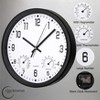 Clockswise Large Outdoor Wall Clock Thermometer Combo, Waterproof Hygrometer Silent Battery Operated Clocks Timepiece Garden Weather Master Station - 3 of 4