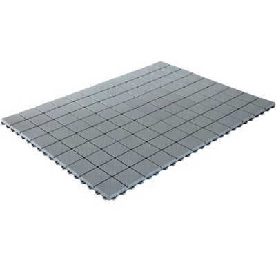 Gray Plastic Interlocking Square Outdoor Deck Tiles with Water Protection