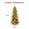 Best Choice Products Pre-Lit Artificial Flocked Slim Aspen Noble Fir Christmas Tree w/ Branch Tips, LED Lights - 2 of 4