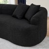 Kumasinova Modern Minimalist Lazy Sofa, Lamb's Wool Fabric Curved Modular Sectional Sofa, No Assembly, High-Density Foam, Couch for Living Room - 3 of 4