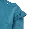 Lands' End Kids Long Sleeve Cozy Fleece Ruffle Eyelet Sweatshirt - 2 of 2