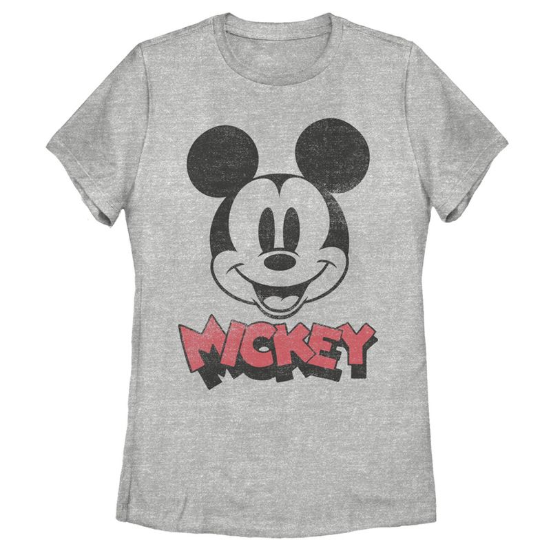 Women's Mickey & Friends Mickey Mouse Retro Headshot T-Shirt, 1 of 5