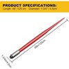 49" Hay Spear, 4500 lb Capacity Bale Spike, Hay Bale Spear, Quick-Attach Square Bale Attachment with Hex Nut & Sleeve for Tractor Buckets & Loaders - 3 of 4