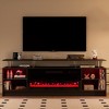 Hyleory Christmas 70'' fireplace Colorful Fireplace TV Stand with Storage, 7 Colors, Remote Control Control For Living Room - 3 of 4