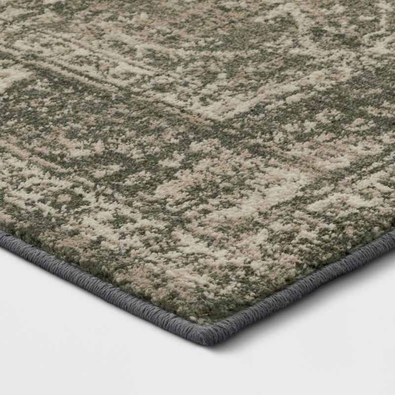 Floral Woven Area Rug Gray - Threshold™, 3 of 5
