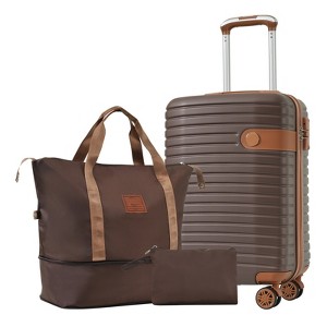 KTMBDW Suitcase Set 3 Piece Luggage Set Carry On Travel Luggage TSA Lock Spinner Wheels Hardshell Lightweight Luggage Set - 1 of 4