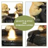 LuxenHome 16” Adorable Puppies Resin Water Fountain with LED Lights, Farmhouse Waterfall Outdoor and Indoor for Patio, Garden Decor Multicolored - 3 of 4